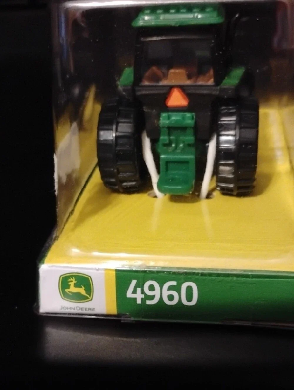 (#11) John Deere 4960 Die-Cast Green & Yellow Toy Mini Tractor